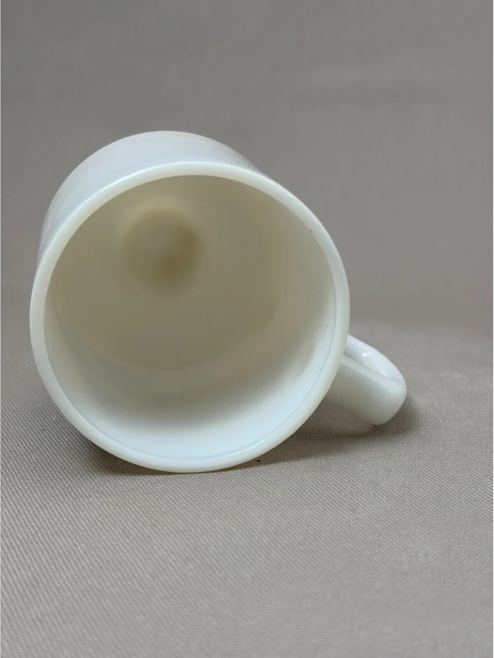 Vintage Walt Disney World Grampa Footed Milk Glass Mug Pedestal Coffee Cup 8 oz